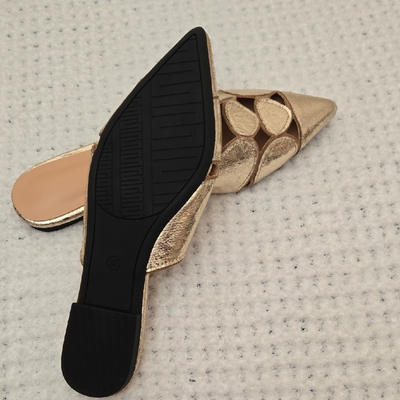 Elegant Gold Women's Mules - Picture 4 of 4